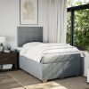Box spring postel s matrací 120x190 cm textil [3292732] (Barva Krémová)