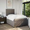 Box spring postel s matrací 120x190 cm textil [3292732] (Barva Krémová)