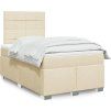 Box spring postel s matrací 120x190 cm textil [3292732] (Barva Krémová)