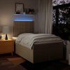 Box spring postel s matrací 120x190 cm textil [3292732] (Barva Krémová)