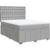 Box spring postel s matrací 140x190 cm textil [3293980] (Barva Tmavě hnědá)