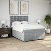 Box spring postel s matrací 140x190 cm textil [3293980] (Barva Tmavě hnědá)