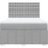 Box spring postel s matrací 140x190 cm textil [3293980] (Barva Tmavě hnědá)