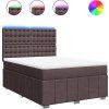 Box spring postel s matrací 140x190 cm textil [3293980] (Barva Tmavě hnědá)