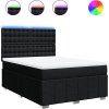 Box spring postel s matrací 140x190 cm textil [3293980] (Barva Tmavě hnědá)