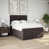 Box spring postel s matrací 140x190 cm textil [3293980] (Barva Tmavě hnědá)