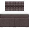 Box spring postel s matrací 140x190 cm textil [3293980] (Barva Tmavě hnědá)