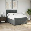 Box spring postel s matrací 140x190 cm textil [3293980] (Barva Tmavě hnědá)