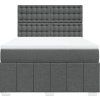 Box spring postel s matrací 140x190 cm textil [3293980] (Barva Tmavě hnědá)