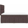 Box spring postel s matrací 140x190 cm textil [3293980] (Barva Tmavě hnědá)