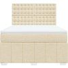 Box spring postel s matrací 140x190 cm textil [3293980] (Barva Tmavě hnědá)