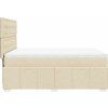 Box spring postel s matrací 140x190 cm textil [3293980] (Barva Tmavě hnědá)