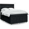 Box spring postel s matrací 140x190 cm textil [3293980] (Barva Tmavě hnědá)