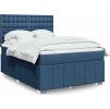 Box spring postel s matrací 140x190 cm textil [3293980] (Barva Tmavě hnědá)