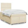 Box spring postel s matrací 120x190 cm textil [3290425] (Barva Krémová)