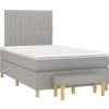 Box spring postel s matrací 120x190 cm textil [3270418] (Barva Světle šedá)
