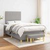 Box spring postel s matrací 120x190 cm textil [3270418] (Barva Světle šedá)