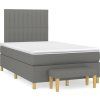 Box spring postel s matrací 120x190 cm textil [3270418] (Barva Světle šedá)