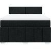 Box spring postel s matrací 140x190 cm textil [3287056] (Barva Světle šedá)