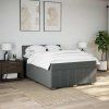 Box spring postel s matrací 140x190 cm textil [3287056] (Barva Světle šedá)