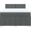 Box spring postel s matrací 140x190 cm textil [3287056] (Barva Světle šedá)