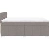 Box spring postel s matrací 140x190 cm textil [3287056] (Barva Světle šedá)