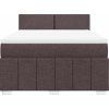 Box spring postel s matrací 140x190 cm textil [3287056] (Barva Světle šedá)