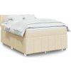 Box spring postel s matrací 140x190 cm textil [3287056] (Barva Světle šedá)