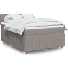 Box spring postel s matrací 140x190 cm textil [3287056] (Barva Světle šedá)