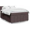 Box spring postel s matrací 140x190 cm textil [3287056] (Barva Světle šedá)