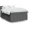 Box spring postel s matrací 140x190 cm textil [3287056] (Barva Světle šedá)