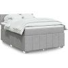 Box spring postel s matrací 140x190 cm textil [3287056] (Barva Světle šedá)