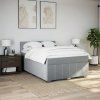 Box spring postel s matrací 140x190 cm textil [3287056] (Barva Světle šedá)
