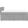 Box spring postel s matrací 140x190 cm textil [3287056] (Barva Světle šedá)