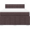 Box spring postel s matrací 140x190 cm textil [3287077] (Barva Světle šedá)