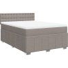 Box spring postel s matrací 140x190 cm textil [3287077] (Barva Světle šedá)