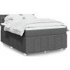 Box spring postel s matrací 140x190 cm textil [3287077] (Barva Světle šedá)