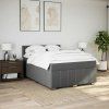 Box spring postel s matrací 140x190 cm textil [3287077] (Barva Světle šedá)