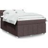 Box spring postel s matrací 140x190 cm textil [3287077] (Barva Světle šedá)