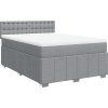 Box spring postel s matrací 140x190 cm textil [3287077] (Barva Světle šedá)