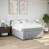 Box spring postel s matrací 140x190 cm textil [3287077] (Barva Světle šedá)
