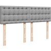 Box spring postel s matrací 140x190 cm textil [3287077] (Barva Světle šedá)