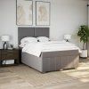 Box spring postel s matrací 140x190 cm textil [3291657] (Barva Tmavě šedá)
