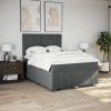 Box spring postel s matrací 140x190 cm textil [3291657] (Barva Tmavě šedá)