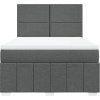 Box spring postel s matrací 140x190 cm textil [3291657] (Barva Tmavě šedá)