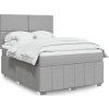Box spring postel s matrací 140x190 cm textil [3291657] (Barva Tmavě šedá)