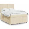 Box spring postel s matrací 140x190 cm textil [3291657] (Barva Tmavě šedá)