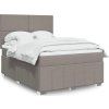 Box spring postel s matrací 140x190 cm textil [3291657] (Barva Tmavě šedá)
