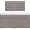 Box spring postel s matrací 140x190 cm textil [3291681] (Barva Taupe)