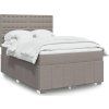Box spring postel s matrací 140x190 cm textil [3291681] (Barva Taupe)